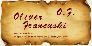 Oliver Francuski vizit kartica
